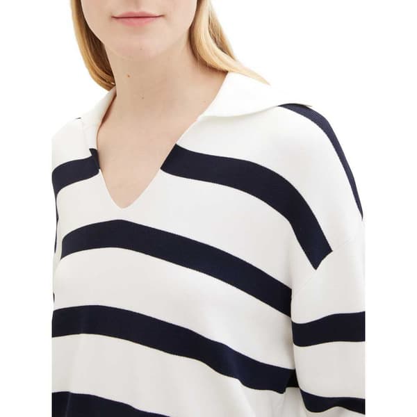 Tom Tailor Tröja Striped Beige L Kvinna