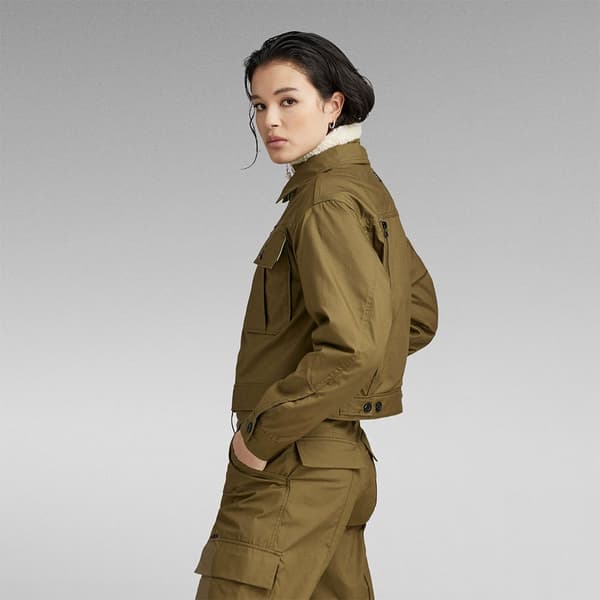 G-star Jacka Cropped Hunter Grönt M Kvinna