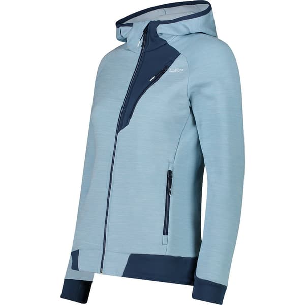 Cmp Fleece Fix Hood 32e2406 Blå M Kvinde