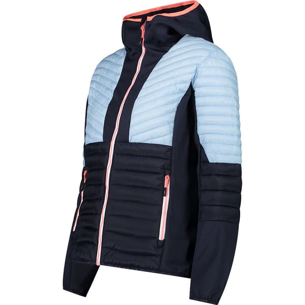 Cmp Jakke Hybrid Fix Hood 32z4206 Blå S Kvinde