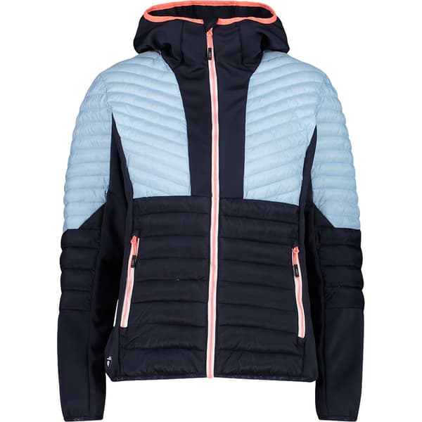 Cmp Jakke Hybrid Fix Hood 32z4206 Blå S Kvinde
