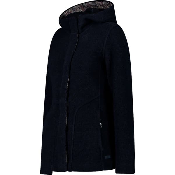 Cmp Fleece Fix Hood 32m2366 Sort M Kvinde
