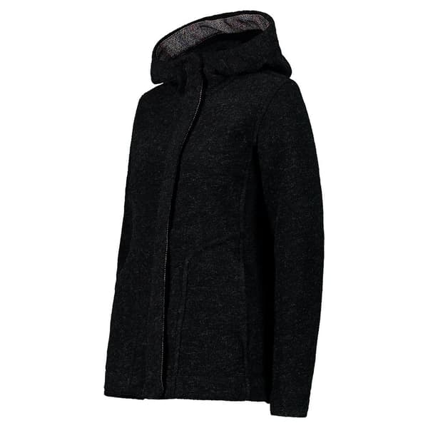 Cmp Fleece Fix Hood 32m2366 Sort L Kvinde