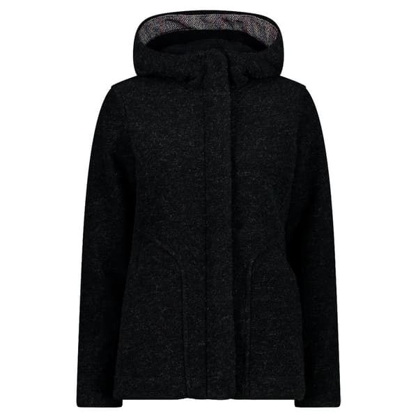 Cmp Fleece Fix Hood 32m2366 Sort L Kvinde