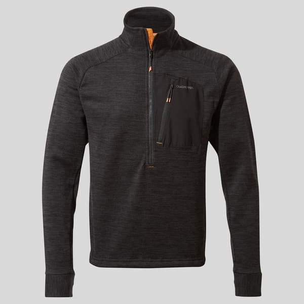 Craghoppers Halv Blixtlåsfleece Tarbert Svart S Man