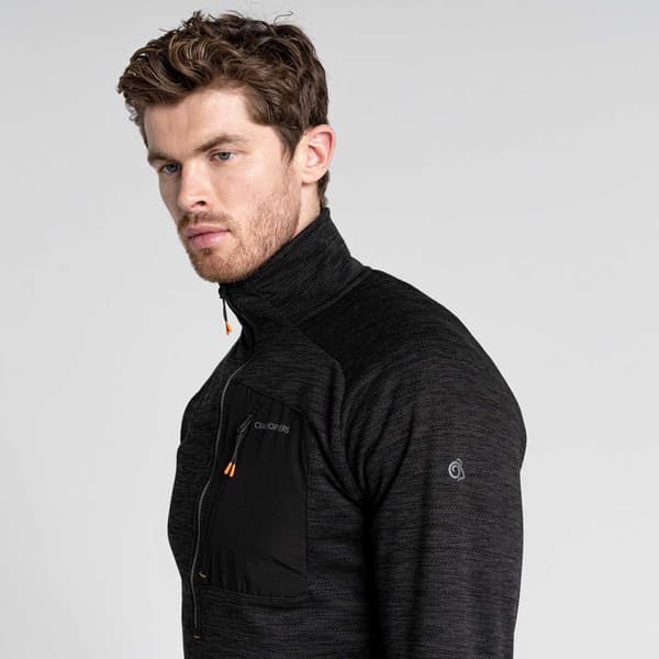 Craghoppers Halv Blixtlåsfleece Tarbert Svart S Man