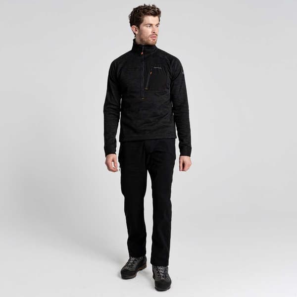 Craghoppers Halv Blixtlåsfleece Tarbert Svart S Man