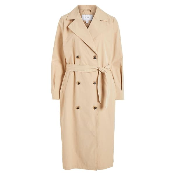 Vila Trenchcoat Mersin Long Beige 34 Kvinna