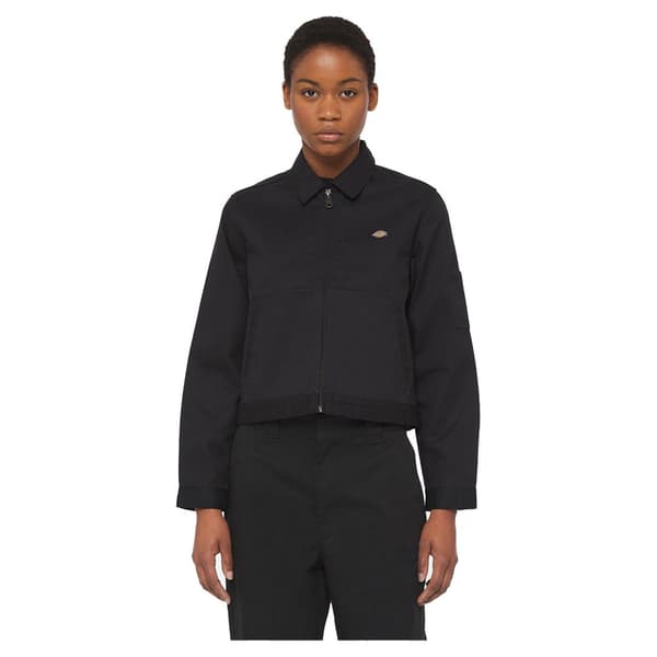 Dickies Jakke Unlined Cropped Eisenhower Recycled Sort XS Kvinde