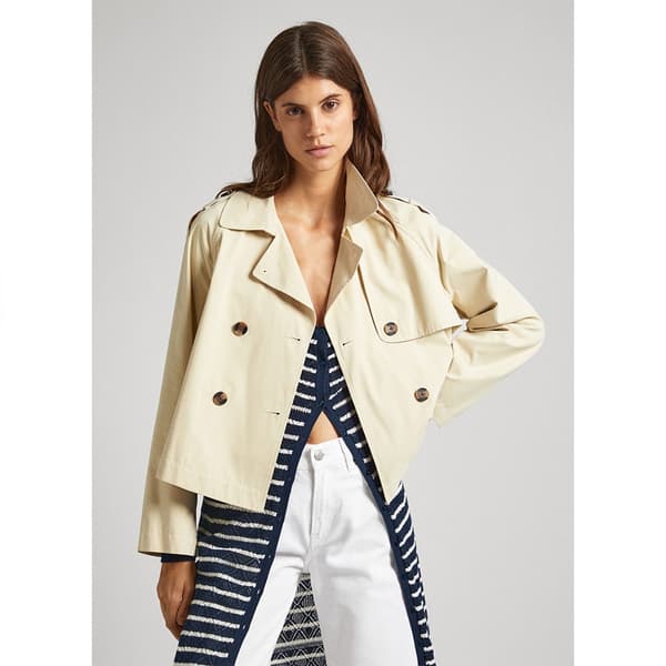 Pepe Jeans Frakke Sheila Beige L Kvinde
