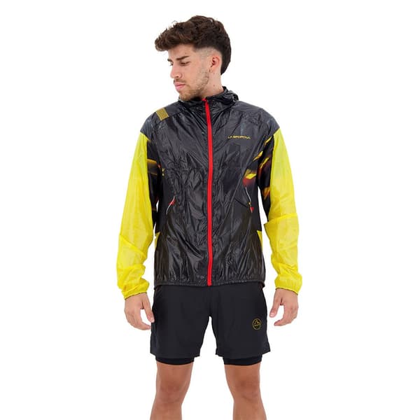 La Sportiva Jacka Blizzard Windbreaker Gul,Svart S Man