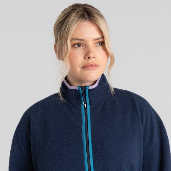 Craghoppers Halv Lynlås Fleece Co2 Renu Blå 16 Kvinde
