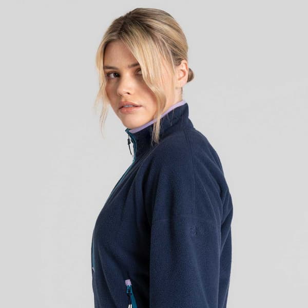 Craghoppers Halv Lynlås Fleece Co2 Renu Blå 16 Kvinde
