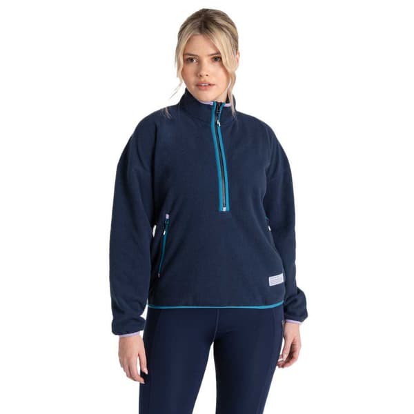 Craghoppers Halv Lynlås Fleece Co2 Renu Blå 16 Kvinde