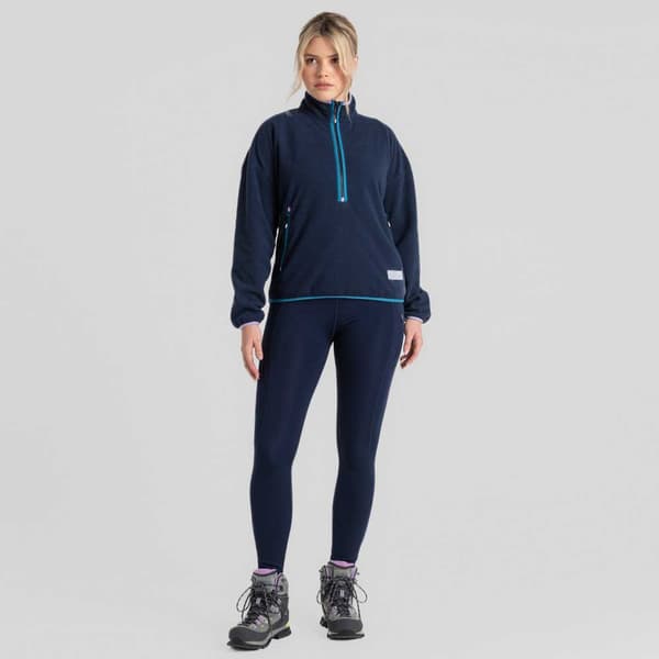 Craghoppers Halv Lynlås Fleece Co2 Renu Blå 10 Kvinde