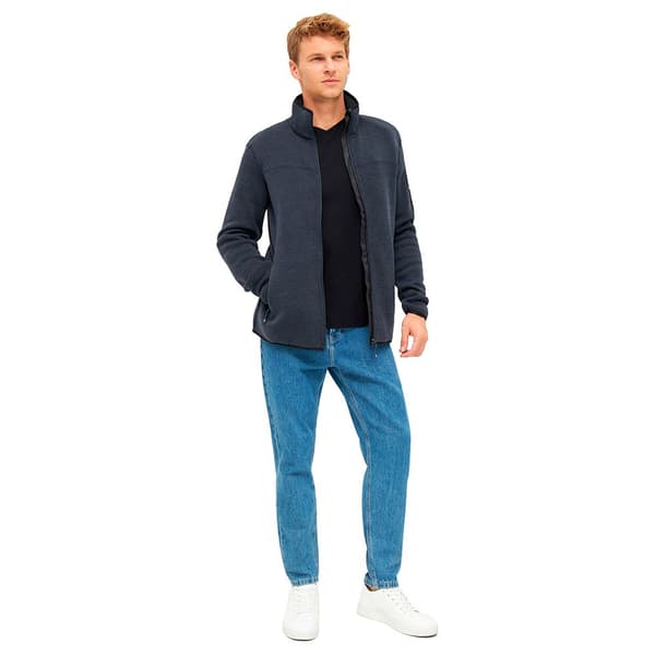 Sea Ranch Full Dragkedja Fleece Sidney Blå L Man