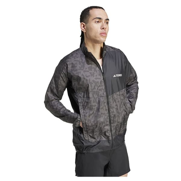 Adidas Jacka Trail Wind Grå M Man