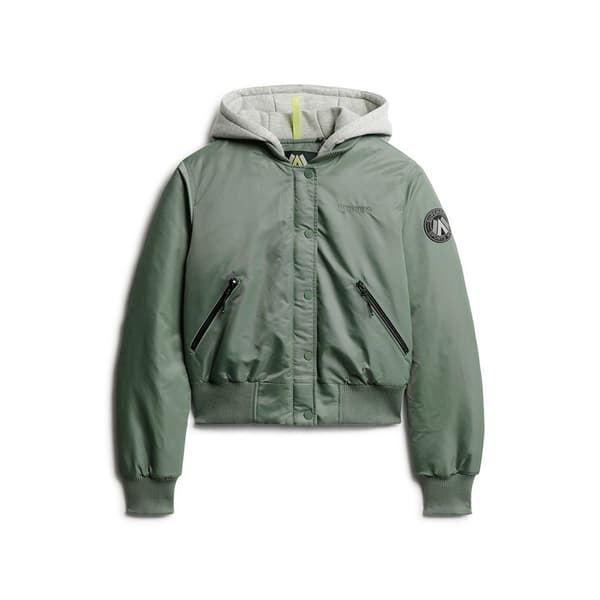 Superdry Bomberjacka W5011654a Grönt M Kvinna