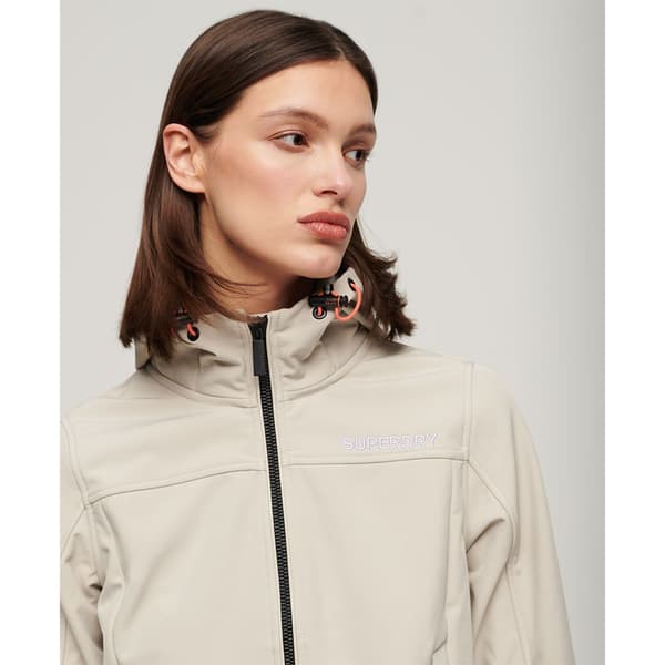 Superdry Takki Soft Shell Trekker Beige L Nainen