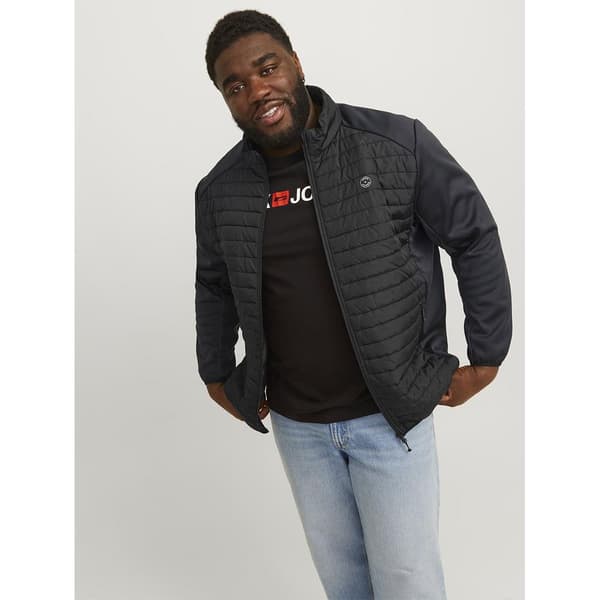 Jack & Jones Jacka Multi Quilted Collar Plus Grå 6XL Man