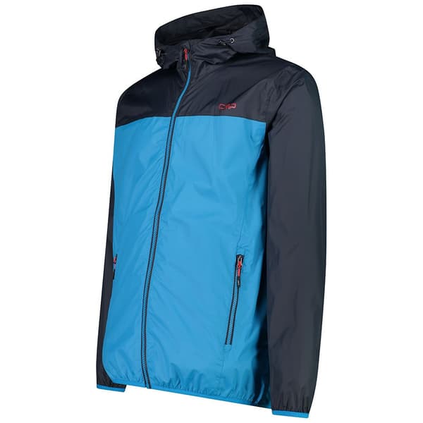 Cmp Jacka Rain Fix Hood 32x5807 Blå M Man