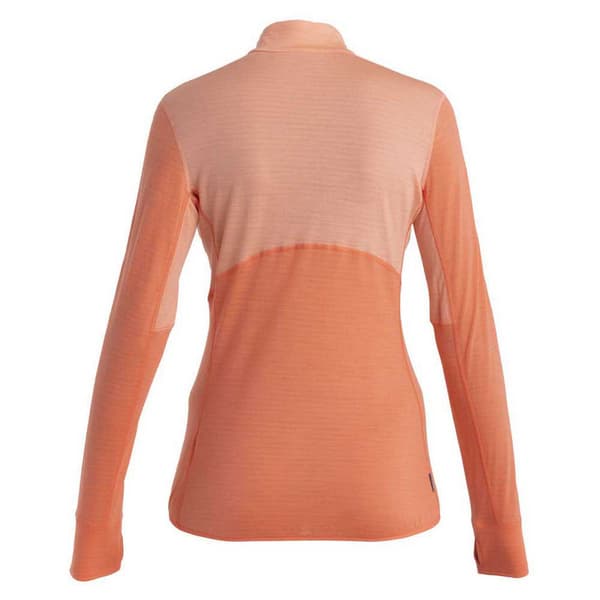 Icebreaker Half Zip Fleece Merino 200 Realfleece Descender Oranssi M Nainen