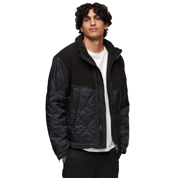 Superdry Jacka Sherpa Quilted Hybrid Svart XL Man