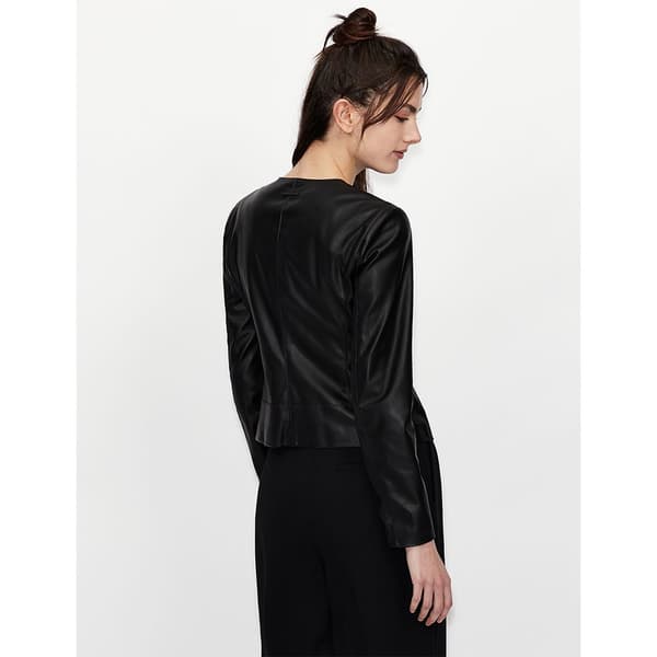 Armani Exchange Læderjakke 8nyb03_ynvlz Sort XL Kvinde