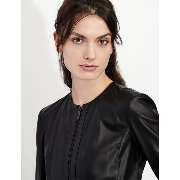 Armani Exchange Læderjakke 8nyb03_ynvlz Sort XL Kvinde