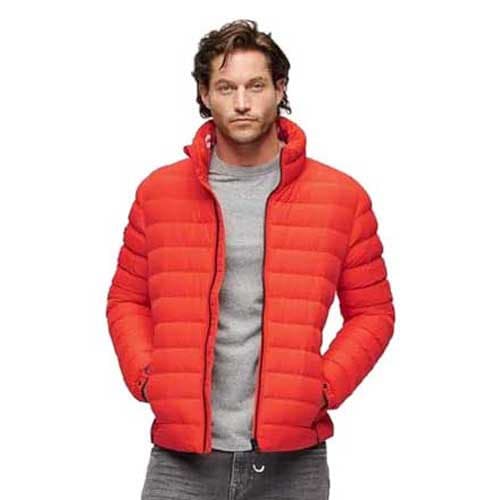 Superdry Vadderad Jacka Fuji Print Orange S Man