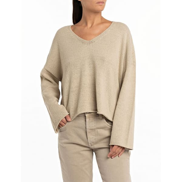 Replay Tröja Med V-ringning Dk6068.000.g23640 Beige XS Kvinna