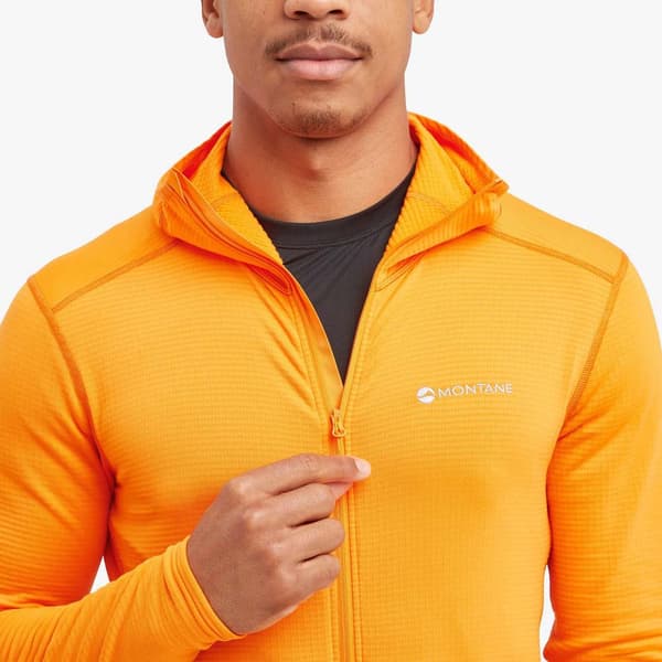 Montane Protium Lite Fleecejakke Med Hætte Orange M Mand