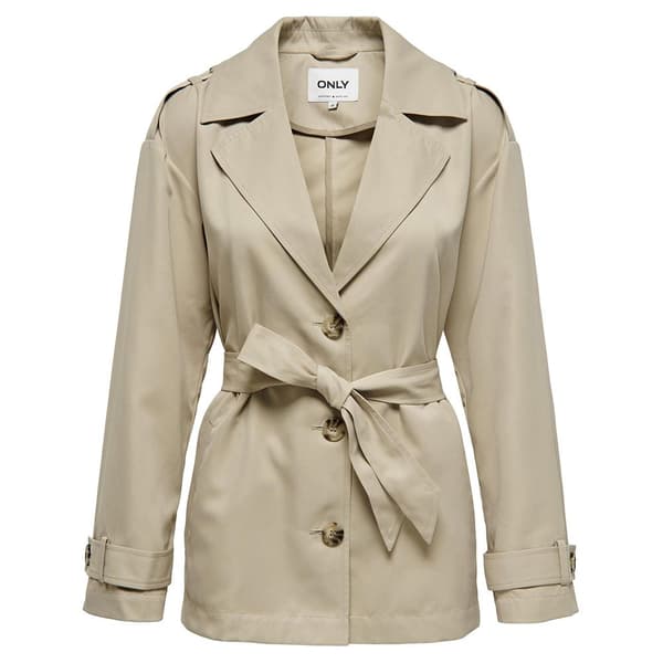 Only Trenchcoat Line Short Beige XL Kvinna