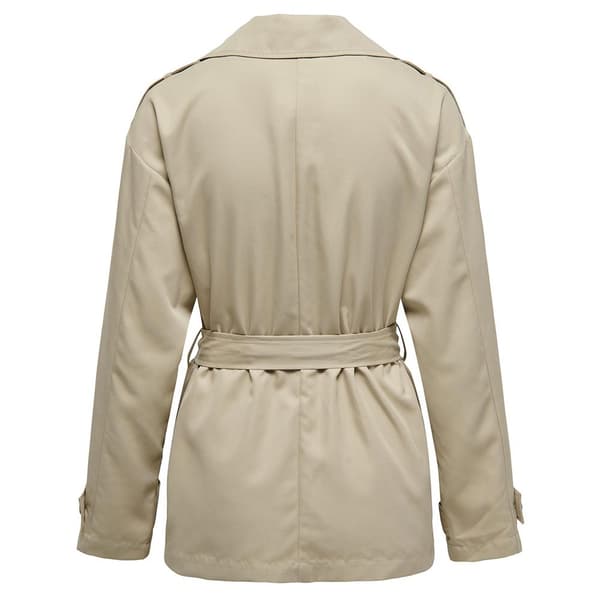 Only Trenchcoat Line Short Beige XL Kvinna