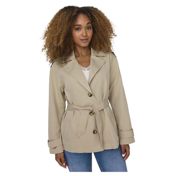 Only Trenchcoat Line Short Beige XL Kvinna