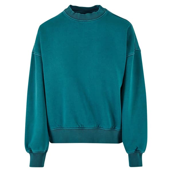 Urban Classics Tröja Oversized Stone Washed Grönt XS Kvinna