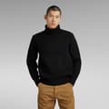 Miniatyrbillede 1 af 6: G-star Turtle Neck Sweater Essential Sort S Mand
