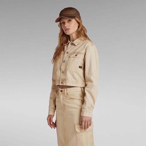 G-star Jeansjacka Boxy Explorer Beige XL Kvinna