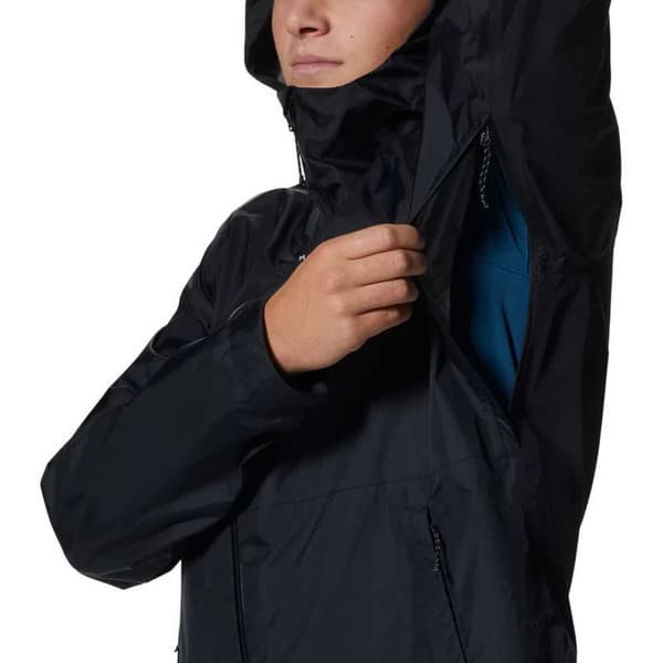 Mountain Hardwear Threshold™ Regnjakke Med Lynlås Sort XL Mand