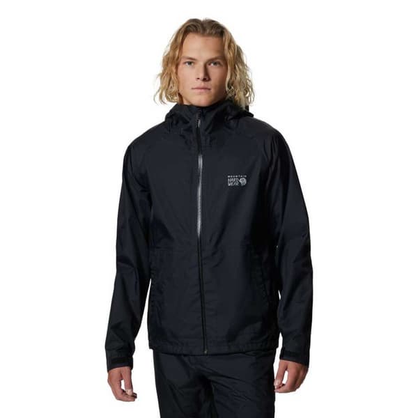 Mountain Hardwear Threshold™ Regnjakke Med Lynlås Sort XL Mand