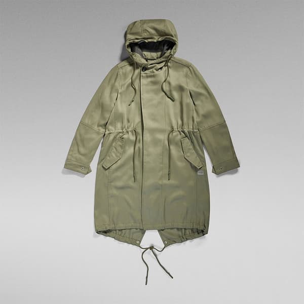 G-star Parkas Fluid Fishtail Grönt S Kvinna
