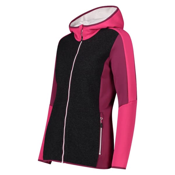 Cmp Fix Hood 32m2086 Jakke Sort,Rosa XL Kvinde