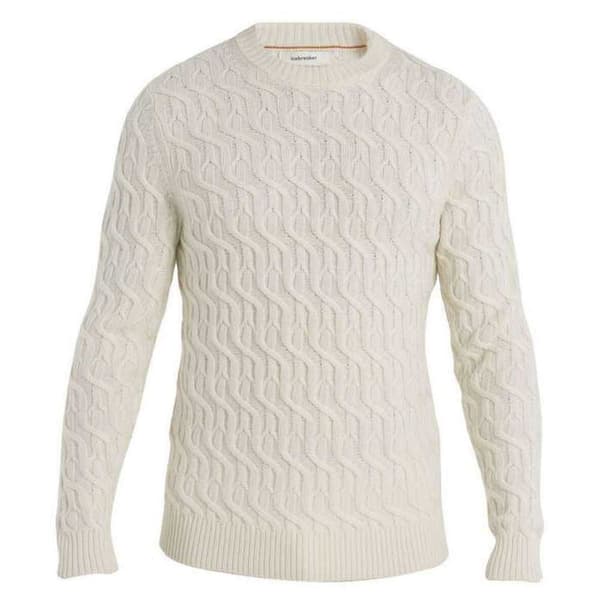 Icebreaker Tröja Med Rund Hals Cable Knit Merino Beige S Man