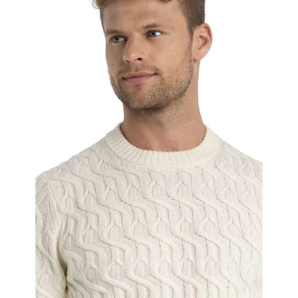 Icebreaker Tröja Med Rund Hals Cable Knit Merino Beige S Man