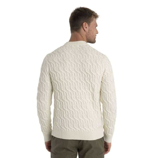 Icebreaker Tröja Med Rund Hals Cable Knit Merino Beige S Man