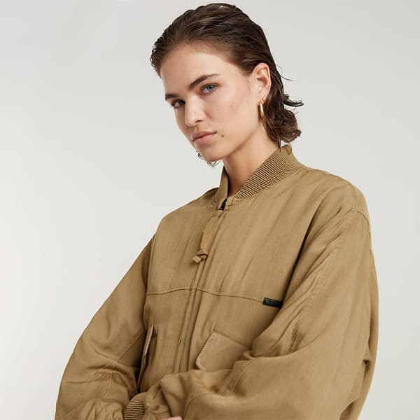 G-star Everyday Bomberjacka Beige S Kvinna
