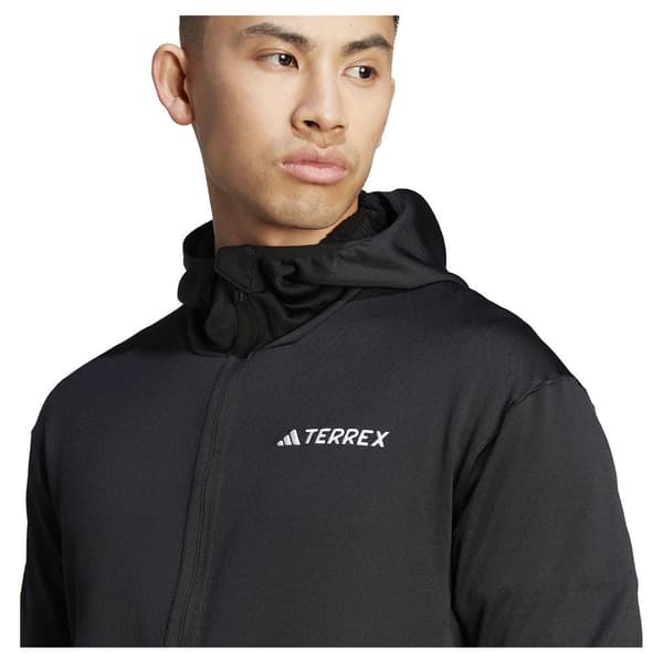 Adidas Terrex Xperior Light Fleece Fleecejakke Med Fuld Lynlås Sort XL Mand