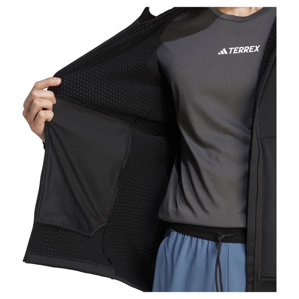 Adidas Terrex Xperior Light Fleece Fleecejakke Med Fuld Lynlås Sort XL Mand