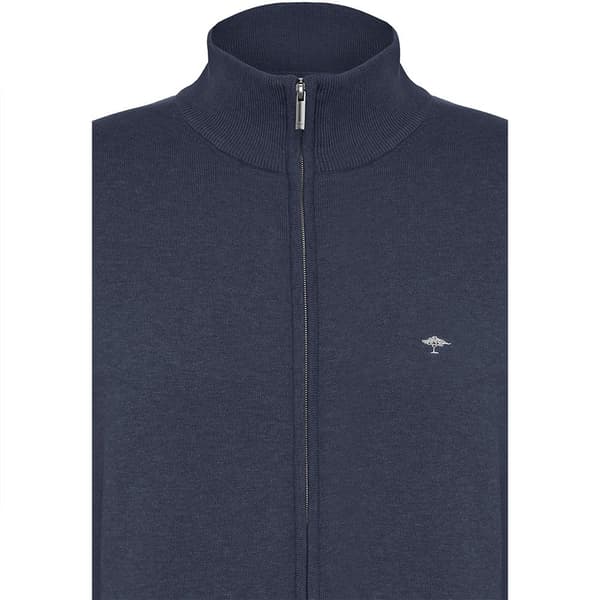 Fynch Hatton Täysi Vetoketjullinen Villapaita Sfpk212 Sininen 4XL Mies