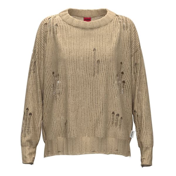 Hugo Tröja Sladder Beige M Kvinna
